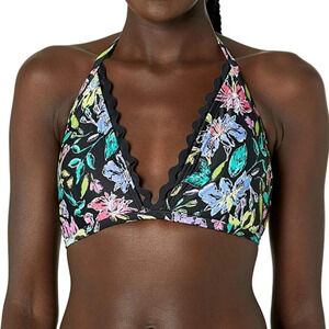 *NWT* Coastal Blue Floral Triangle Bikini Top